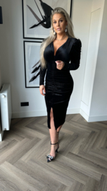Black velvet Sophia dress