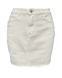 Beige denim skirt