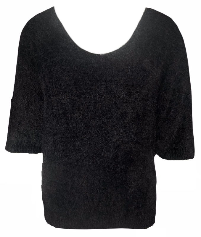 Black fluffy top