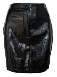 Black lak skirt