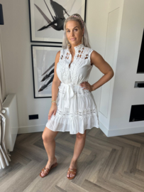 White broderie day dress