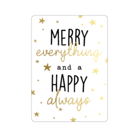 Mini Kadokaartje - Merry everything ....