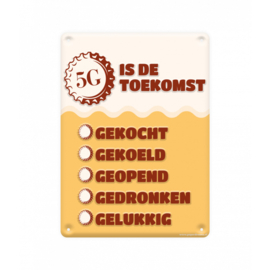 metal sign 5g is de toekomst