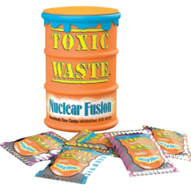 toxic waste orange nuclear fusion sour candy