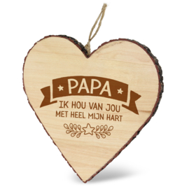 houten hart papa