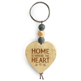 houten sleutelhanger home