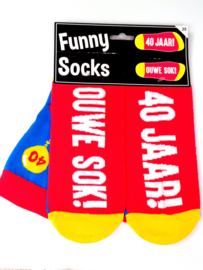 funny socks 40 jaar