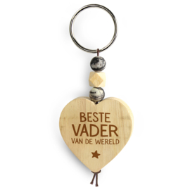 houten sleutelhanger vader