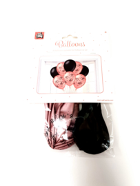 Decoration Balloons rosé/zwart