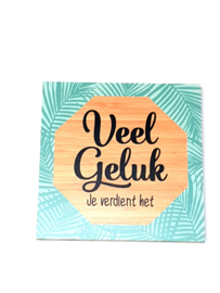 onderzetter veel geluk