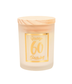 Small scented candles gold/white - 60 years