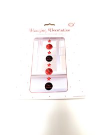 haning decorations rosé/zwart