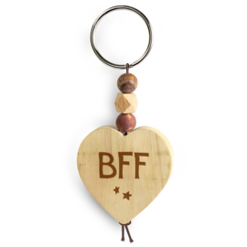 houten sleutelhanger bff