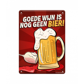 metal sign goede wijn