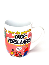 cartoon mok drop verslaafde