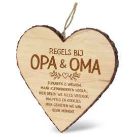 houten hart opa & oma