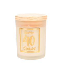 Small scented candles gold/white - 40 years