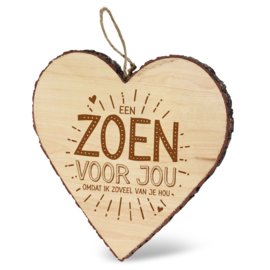 houten hart zoen voor jou