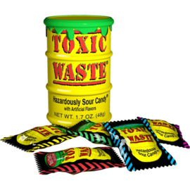 toxic waste yellow sour candy