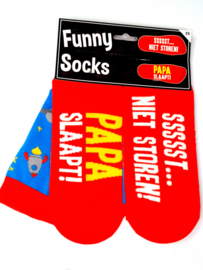 funny socks papa slaapt
