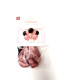 Decoration Balloons rosé/zwart