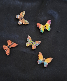 wooden " Button Butterflyes "