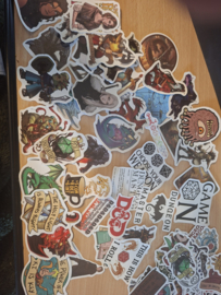 DND sticker fan set