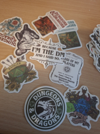 DND sticker fan set