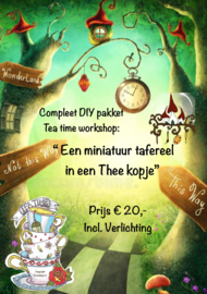DIY Tea time workshop pakket  a little wonderworld in a tea cup’