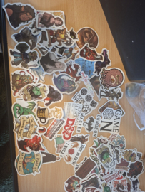 DND sticker fan set