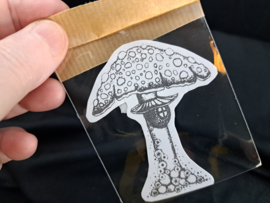 Fairy Journal Art sticker: a Mushroom house