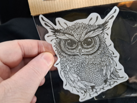 De wijze Fairy Journal art Uil sticker (klein)