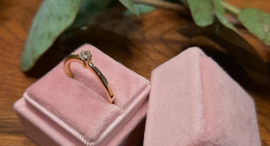 LILY chaton geelgoud en diamant ring