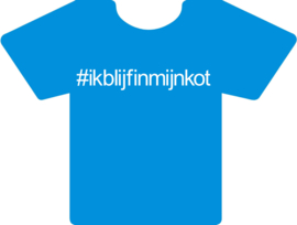 Tshirt blauw #ikblijfinmijnkot
