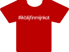 Tshirt rood #ikblijfinmijnkot