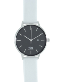 Tyno horloge zilver zwart 101-002 wit