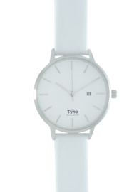 Tyno horloge zilver wit 101-001 wit