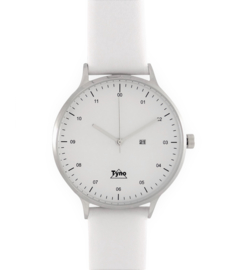 Tyno horloge zilver wit 201-001 wit
