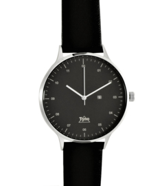 Tyno horloge zilver zwart 201-002 zwart