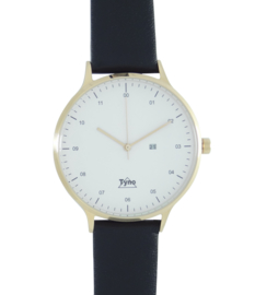 Tyno horloge Rosé goud wit 201-004 zwart