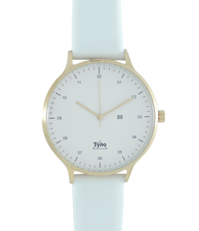 Tyno horloge Rosé goud wit 201-004 wit