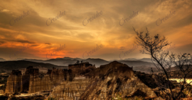 Earth Peaks of Yuanmou  van de talentvolle fotografe Margo - 40 x 60 cm Veldhuizen