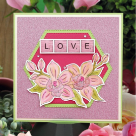 Clear Stamps - Amy Design - Pink Florals - Orchid