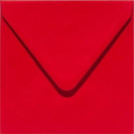 Papicolor Envelop vierk. 14cm rood 105gr-CV 6 st 303918 - 140x140 mm