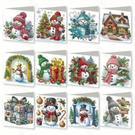 Set van 12 Kerstkaarten 