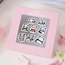 set met 8 panda stickers