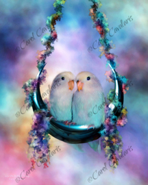 Love On A Moon Swing - Artwork by Carol Cavalaris