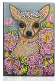 Notebook Chihuahua tussen de bloemen