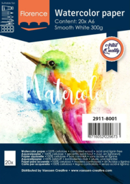 Florence • Aquarelpapier 300g Glad A6 White 20x