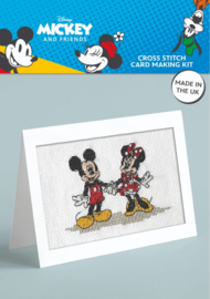 Disney Cross Stitch Card Making Kit - Mickey & Minnie Mousse